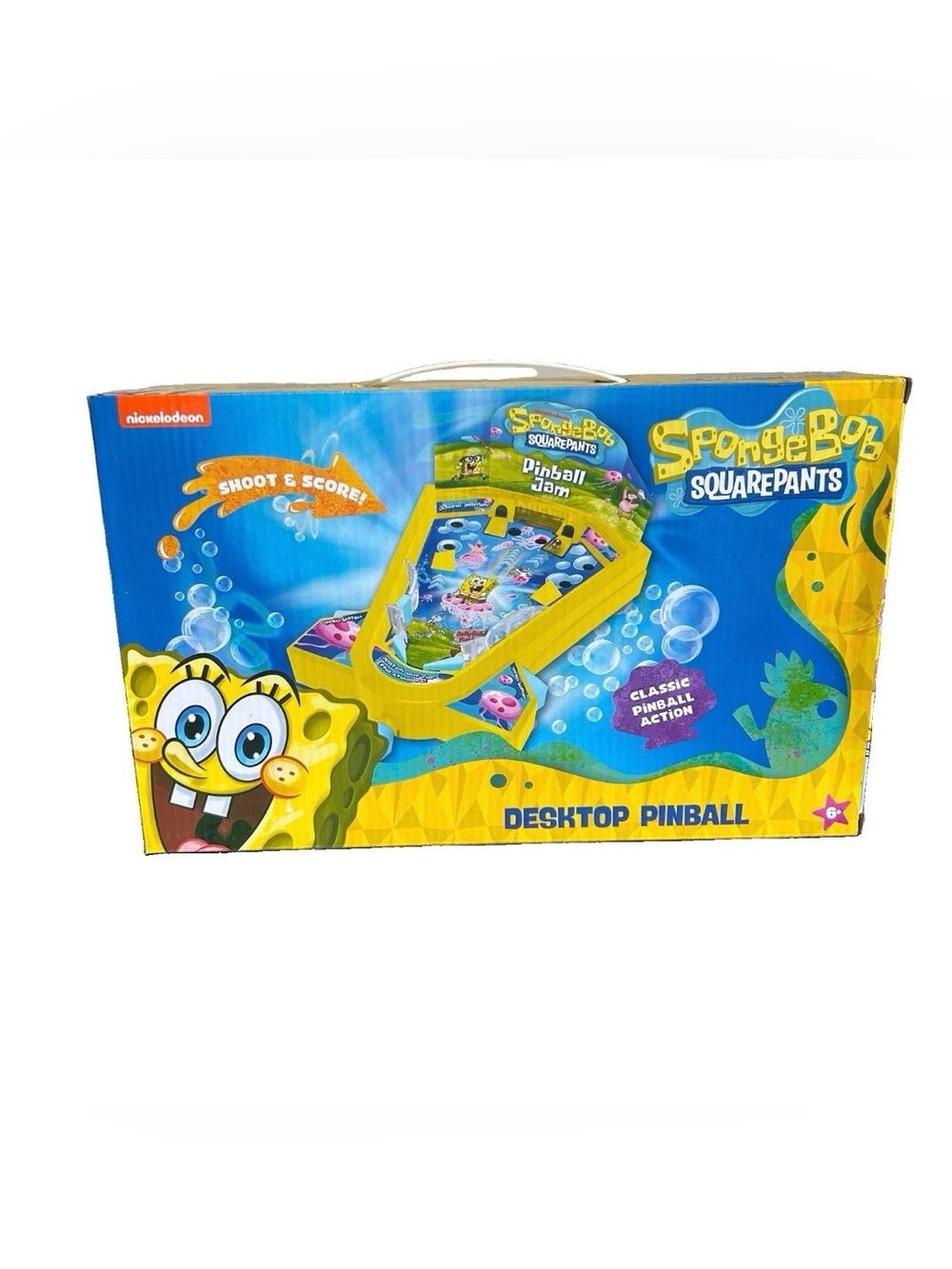 Spongebob Squarepants Table Top Desktop Pinball Game Toy Nickelodeon New In Box